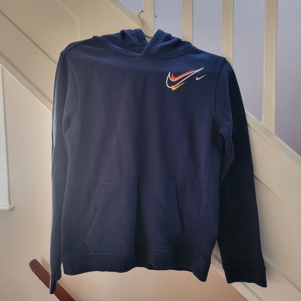 EUC Nike Boy's Navy Blue Hoodie with Logo